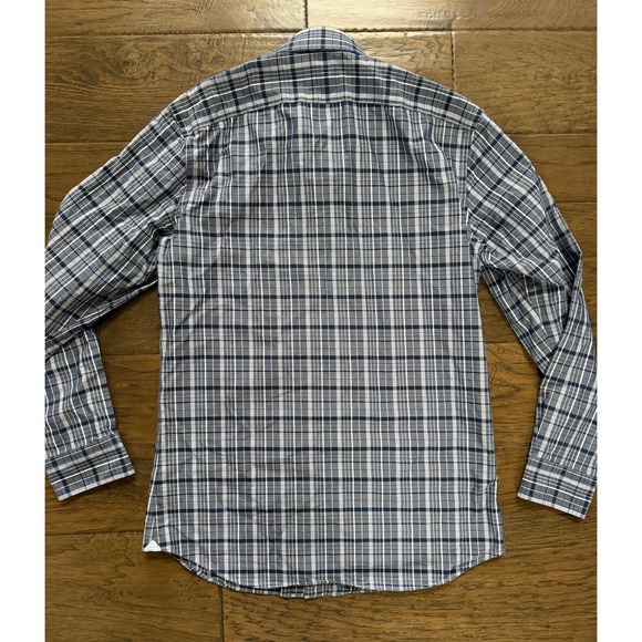 Banana Republic Grant Fit Non-Iron Plaid Shirt Medium Preppy - Picture 3 of 4